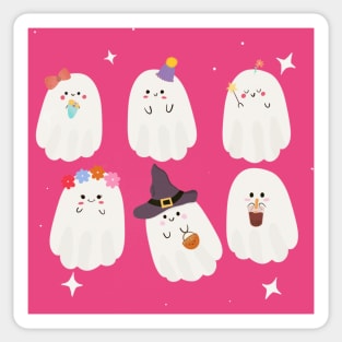 cute kawaii little ghosts Sticker